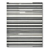 Black and White Geometric Modern Bold Black White Striped Woven Rug