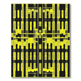 Bold Yellow Geometric Grid Modern Area Rug