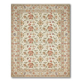 Cream Red Floral Persian Area Rug