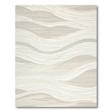 Beige and Neutral Beige Wave Abstract Area Rug