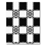 Geometric Modern Ornate Black White Geometric Area Rug