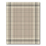 Beige and Neutral Beige Plaid Washable Area Rug