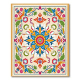 Vibrant Multi-Color Persian Floral Medallion Rug