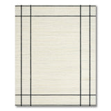 Black Windowpane Grid Cream Area Rug