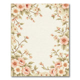 Pink Delicate Pink Blossom Border Area Rug