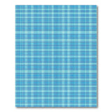 Blue Teal Plaid Checkered Area Rug
