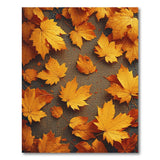 Autumn Maple Leaves Rustic Jute Rug