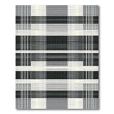 Geometric Modern Bold Black White Plaid Geometric Area Rug