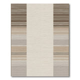 Brown Tan Vertical Stripe Area Rug