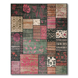 Multi-color and Patterns Eclectic Multi-Color Tribal Patchwork Area Rug
