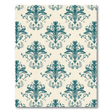 Teal Damask Persian Area Rug
