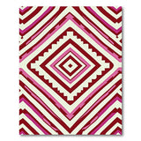 Vibrant Pink Diamond Zigzag Area Rug