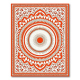 Red Persian Sun Mandala Area Rug