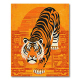 Prowling Orange Tiger Heritage Rug