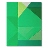 Green Vibrant Green Geometric Modern Area Rug