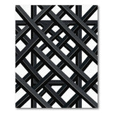 Black White Crisscross Geometric Area Rug