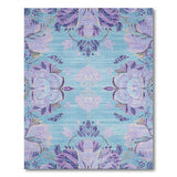 Purple Peony Floral Persian Area Rug