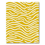 Sunny Yellow Wavy Lines Area Rug