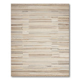 Beige Neutral Woven Stripe Rug
