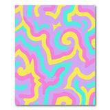 Multi-color and Patterns Abstract Area Vibrant Wavy Multi-Color Abstract Area Rug