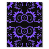 Purple Ornate Floral Area Rug