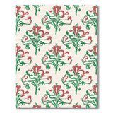 Red Green Floral Vintage Pattern Rug
