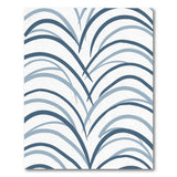 Blue Brushstroke Waves Abstract Area Rug