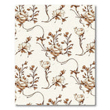 Floral Vintage Beige and Neutral Beige Floral Vintage Area Rug