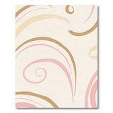 Pink Beige Swirl Abstract Area Rug