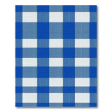 Classic Navy Blue and White Checkered Area Rug