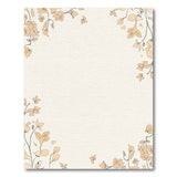 Peach Floral Vine Border Area Rug