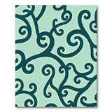 Teal Swirling Vine Area Rug