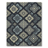 Blue Teal Persian Quatrefoil Area Rug