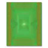Hypnotic Green Geometric Tunnel Area Rug