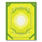 Yellow Sunburst Geometric Area Rug