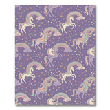 Purple Unicorn Rainbow Kids Washable Area Rug