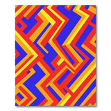 Vibrant Zigzag Geometric Multi-Color Area Rug