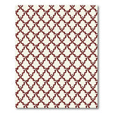 Cream Burgundy Geometric Trellis Area Rug