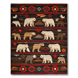 Southwestern Bear Parade Woven Rug
