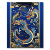 Twin Blue Dragons Imperial Area Rug