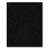 Swirling Waves Abstract Black Area Rug
