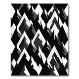 Black White Geometric Modern No. 13 Area Rug