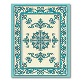 Elegant Blue Teal Persian Medallion Rug