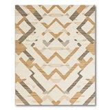 Brown and Tan Tan Geometric Southwestern Area Rug