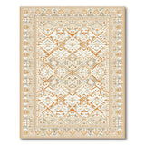 Beige Terracotta Geometric Southwestern Rug