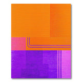 Vibrant Orange Purple Geometric Area Rug
