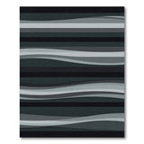 Wavy Grayscale Abstract Area Rug