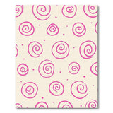 Pink Whimsical Pink Swirl Area Rug