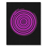 Hypnotic Pink Spiral Geometric Area Rug