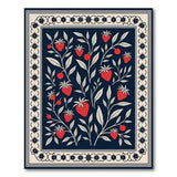 Navy Strawberry Vine Area Rug